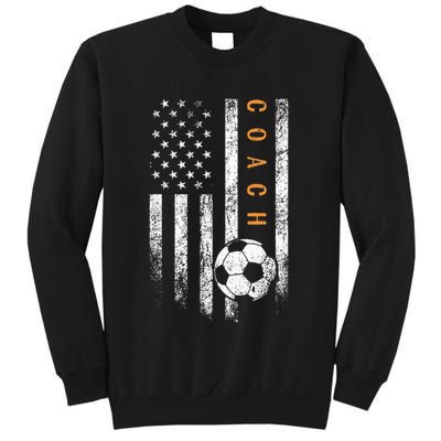 Soccer Coach American Flag Design Soccer Trainer Coaching Sweatshirt