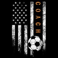Soccer Coach American Flag Design Soccer Trainer Coaching Womens Tank Top