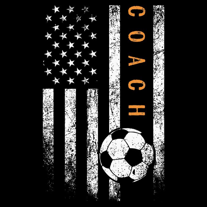 Soccer Coach American Flag Design Soccer Trainer Coaching Womens Tank Top
