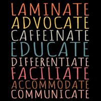 Sped Caffeinate Advocate Laminate Educate Teacher Flatbill Hat