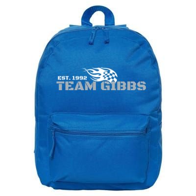 Stock Car Auto Racing Team Gibbs Est 1992 Novelty Athletic Gift 16 in Basic Backpack