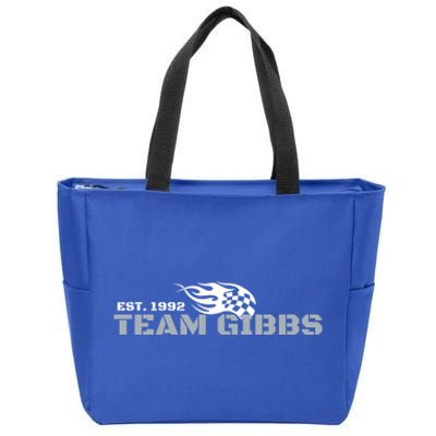 Stock Car Auto Racing Team Gibbs Est 1992 Novelty Athletic Gift Zip Tote Bag