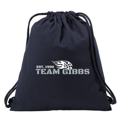 Stock Car Auto Racing Team Gibbs Est 1992 Novelty Athletic Gift Drawstring Bag