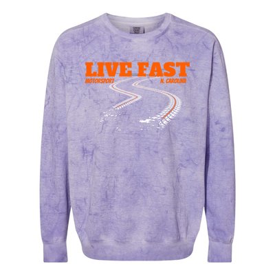 Stock Car Auto Racing Team Live Fast Novelty Athletic Meaningful Gift Colorblast Crewneck Sweatshirt