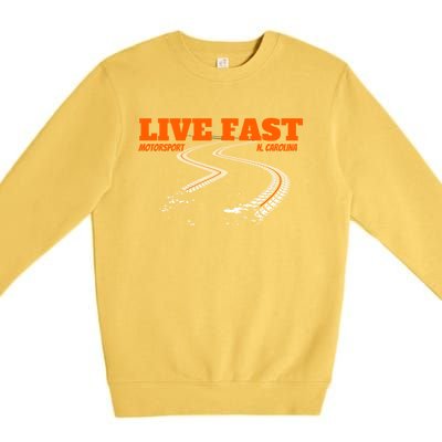 Stock Car Auto Racing Team Live Fast Novelty Athletic Meaningful Gift Premium Crewneck Sweatshirt