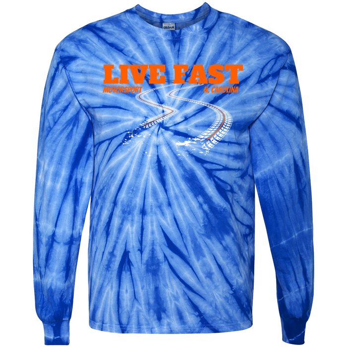 Stock Car Auto Racing Team Live Fast Novelty Athletic Meaningful Gift Tie-Dye Long Sleeve Shirt