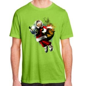 Santa Claus Astronaut In Space Adult ChromaSoft Performance T-Shirt