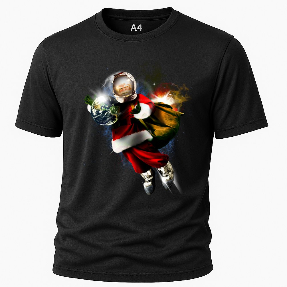 Santa Claus Astronaut In Space Performance Shirt