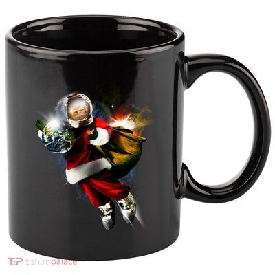 Santa Claus Astronaut In Space 11oz C Handle Ceramic Mug