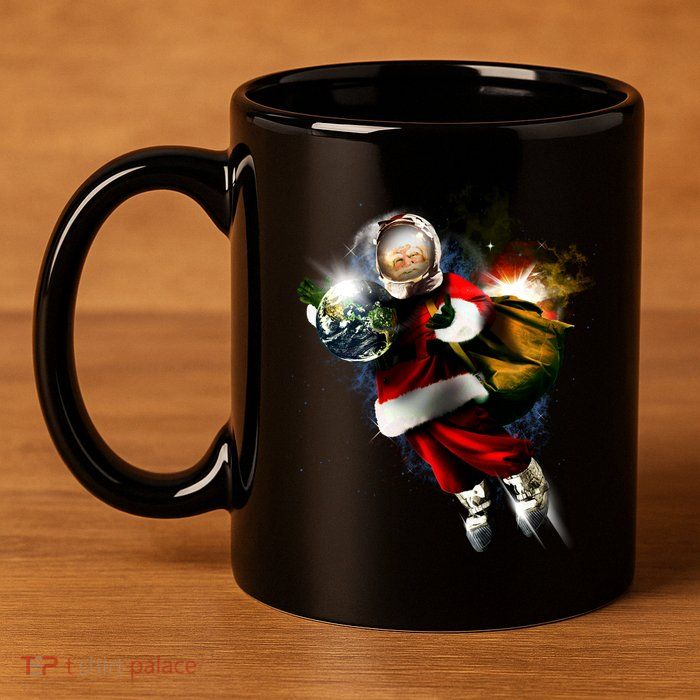 Santa Claus Astronaut In Space 11oz C Handle Ceramic Mug