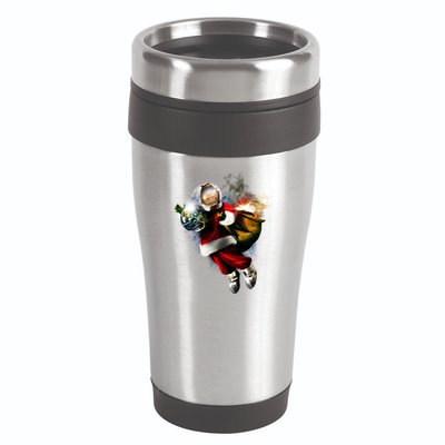 Santa Claus Astronaut In Space 16oz Travel Tumbler