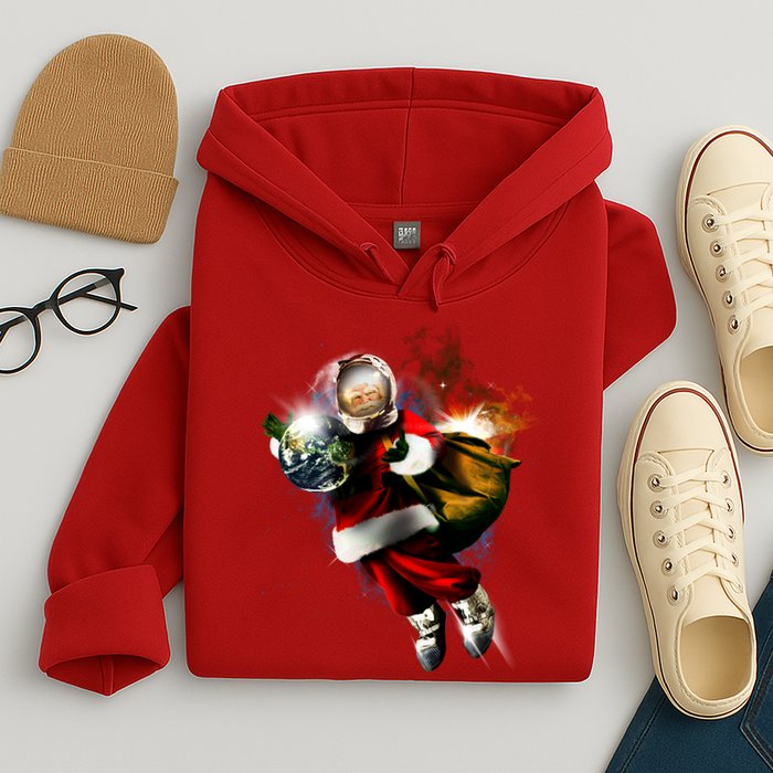 Santa Claus Astronaut In Space Hoodie