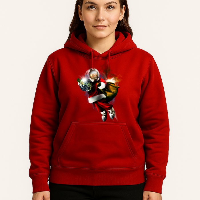 Santa Claus Astronaut In Space Hoodie