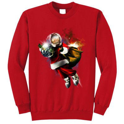 Santa Claus Astronaut In Space Sweatshirt