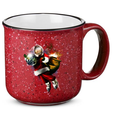 Santa Claus Astronaut In Space 15oz Campfire Ceramic Mug