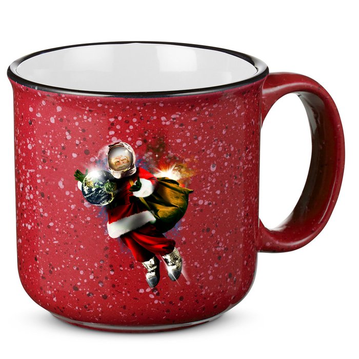 Santa Claus Astronaut In Space 15oz Campfire Ceramic Mug