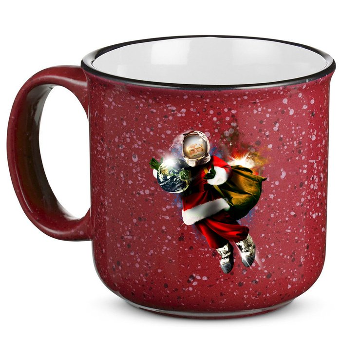 Santa Claus Astronaut In Space 15oz Campfire Ceramic Mug