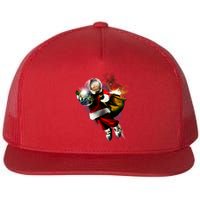 Santa Claus Astronaut In Space Flat Bill Trucker Hat