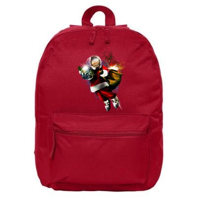 Santa Claus Astronaut In Space 16 in Basic Backpack