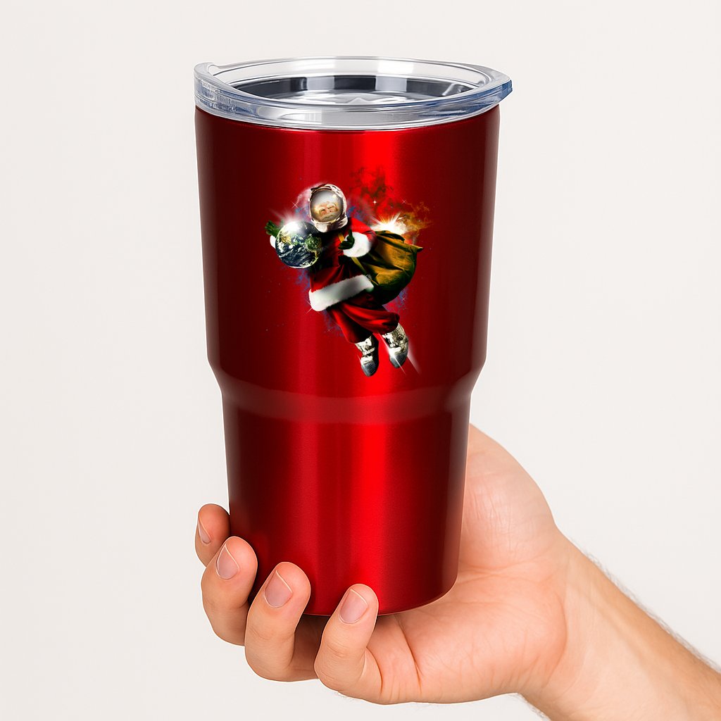 Santa Claus Astronaut In Space Tumbler
