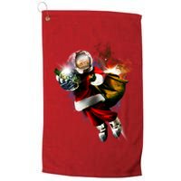 Santa Claus Astronaut In Space Golf Towel