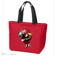 Santa Claus Astronaut In Space Zip Tote Bag
