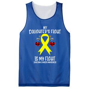 Sarcoma Cancer Awareness My Daughters Fight Is My Fight Mom Gift Mesh Reversible Basketball Jersey Tank