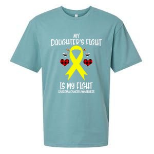 Sarcoma Cancer Awareness My Daughters Fight Is My Fight Mom Gift Sueded Cloud Jersey T-Shirt