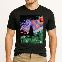Spooky Cat Art Painting Halloween Cooling Performance Crew T-Shirt