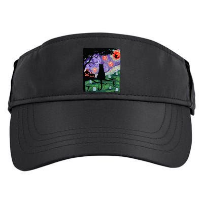 Spooky Cat Art Painting Halloween Adult Drive Performance Visor