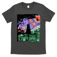 Spooky Cat Art Painting Halloween T-Shirt