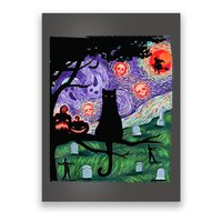 Spooky Cat Art Painting Halloween Poster