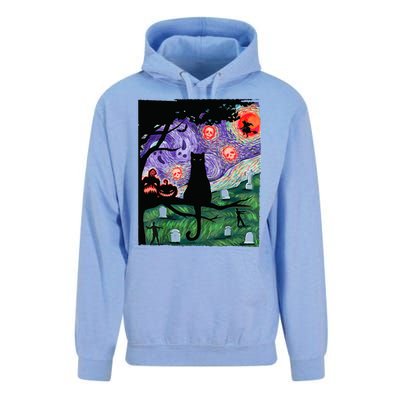 Spooky Cat Art Painting Halloween Unisex Surf Hoodie