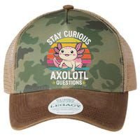 Stay Curious Axolotl Questions Legacy Tie Dye Trucker Hat