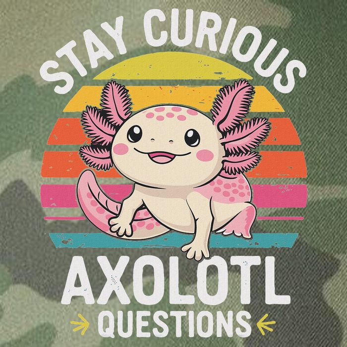 Stay Curious Axolotl Questions Legacy Tie Dye Trucker Hat