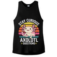 Stay Curious Axolotl Questions Ladies PosiCharge Tri-Blend Wicking Tank