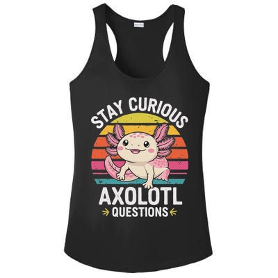 Stay Curious Axolotl Questions Ladies PosiCharge Competitor Racerback Tank
