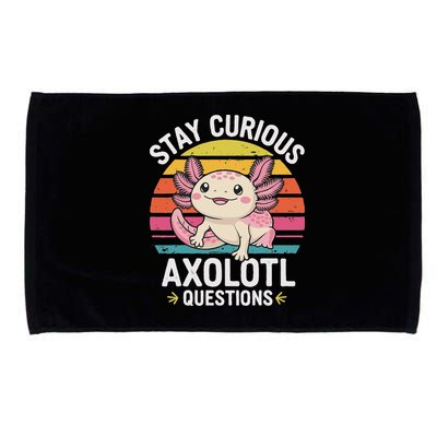 Stay Curious Axolotl Questions Microfiber Hand Towel