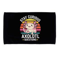Stay Curious Axolotl Questions Microfiber Hand Towel