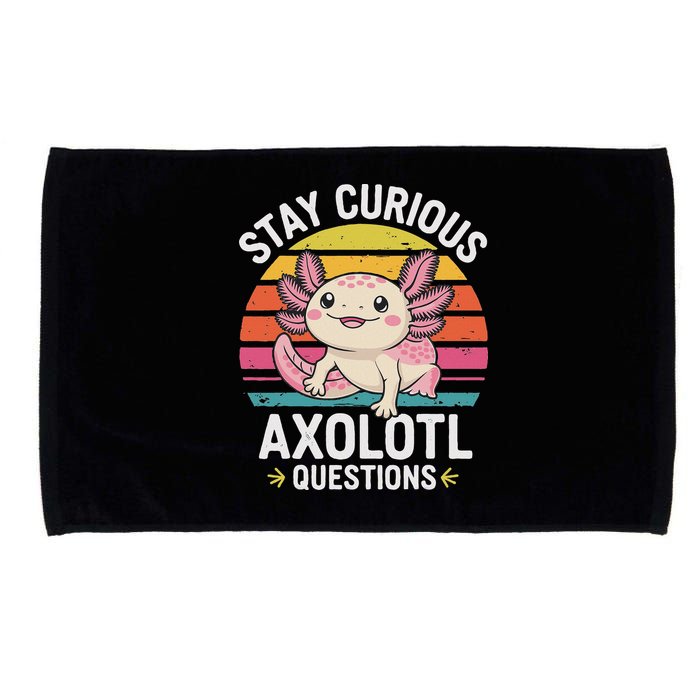 Stay Curious Axolotl Questions Microfiber Hand Towel