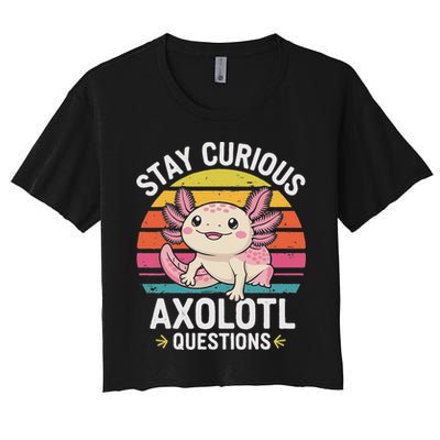 Stay Curious Axolotl Questions Crop Top