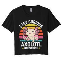 Stay Curious Axolotl Questions Crop Top