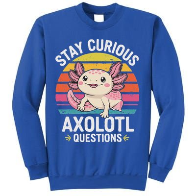 Stay Curious Axolotl Questions Sweatshirt