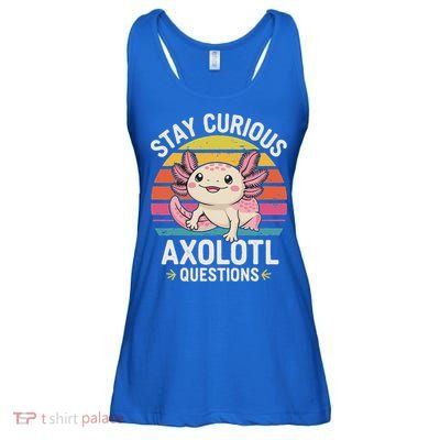 Stay Curious Axolotl Questions Ladies Essential Flowy Tank