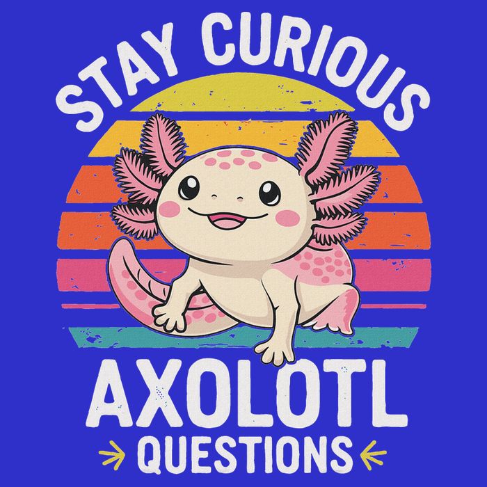 Stay Curious Axolotl Questions Pom Pom 12in Knit Beanie