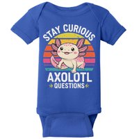 Stay Curious Axolotl Questions Baby Bodysuit