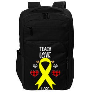 Sarcoma Cancer Awareness Teach Ribbon Love Hope Inspire Gift Impact Tech Backpack