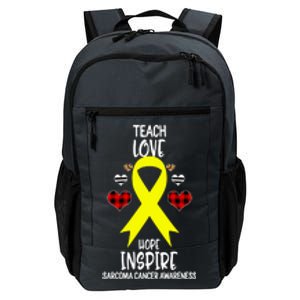 Sarcoma Cancer Awareness Teach Ribbon Love Hope Inspire Gift Daily Commute Backpack