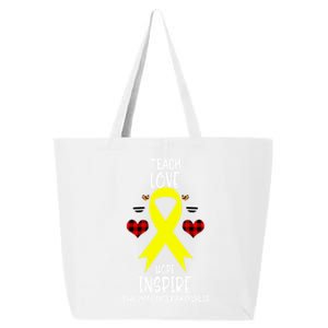 Sarcoma Cancer Awareness Teach Ribbon Love Hope Inspire Gift 25L Jumbo Tote