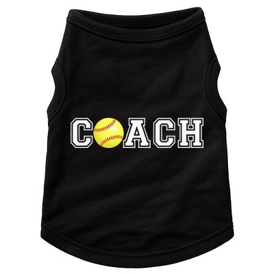 Softball Coach Athletic Sports Classic Retro Collegiate Doggie Tank